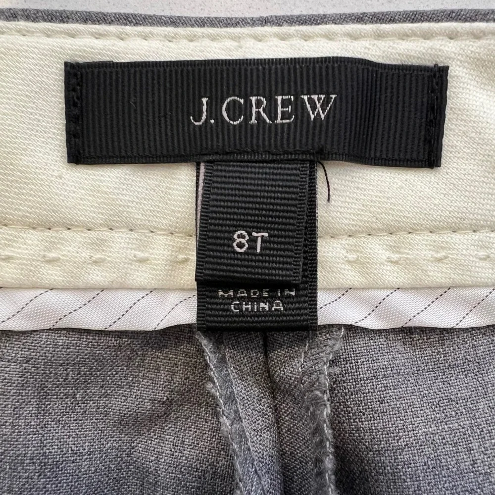 J Crew Tollegno 1900 Wool Ankle  Pleated Dress Pants 8T Quiet Luxury Officecore‎